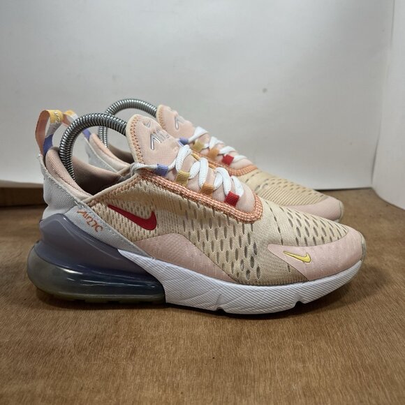 Nike Air Max 270 Women Size 7 Washed Coral/Football Grey/Track Red CW5589-600 - Picture 1 of 10